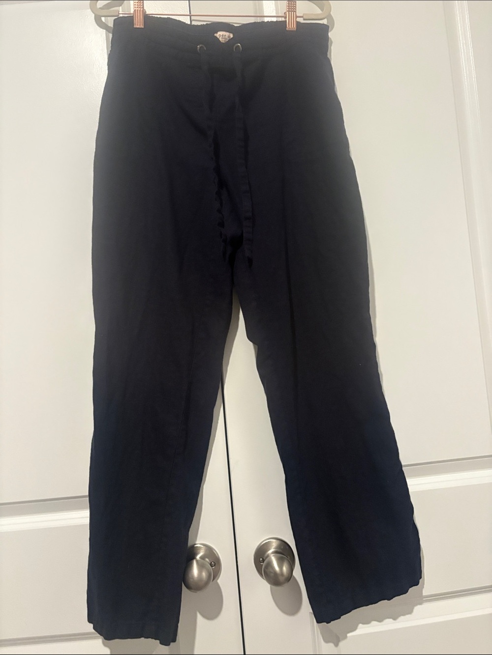Per Se Men's Black Drawstring Jogger Pants